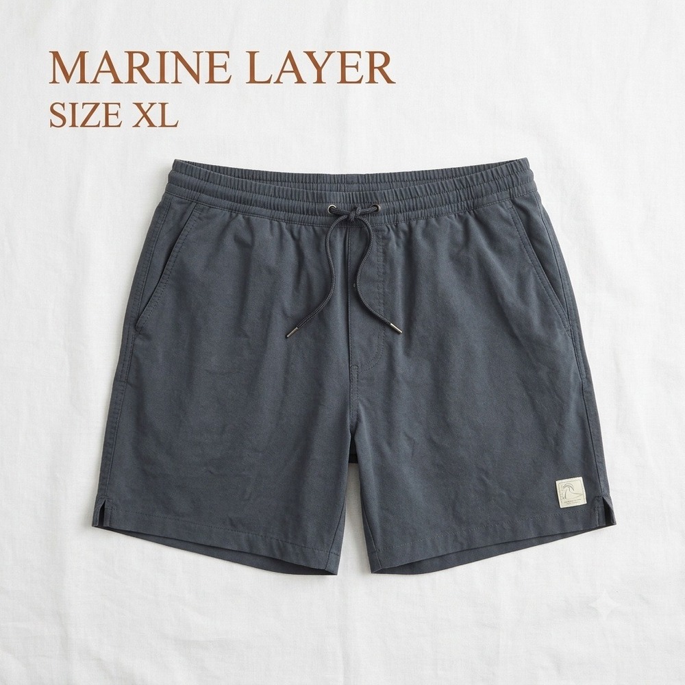 Marine Layer Gorpcore Lined Sport Swim Short Charcoal Gray Mens XL